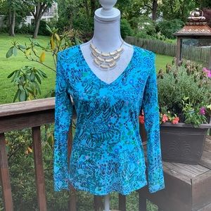 Lilly Pulitzer Escapades in  Everglades Jodie Top